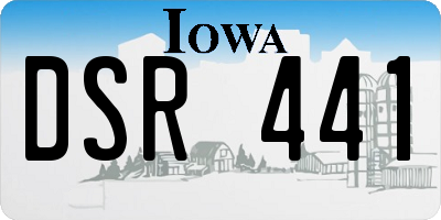 IA license plate DSR441