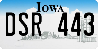 IA license plate DSR443