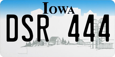 IA license plate DSR444