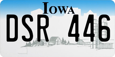 IA license plate DSR446