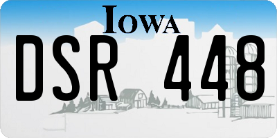 IA license plate DSR448
