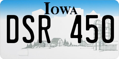 IA license plate DSR450