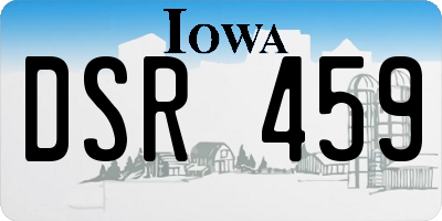 IA license plate DSR459