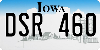 IA license plate DSR460