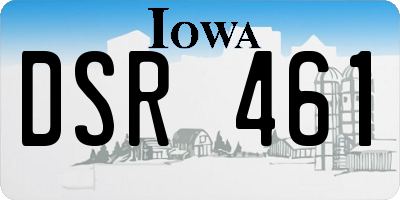 IA license plate DSR461