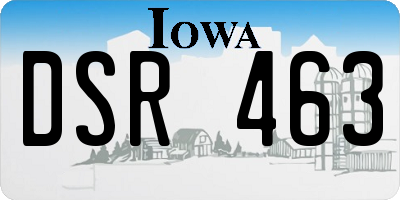 IA license plate DSR463