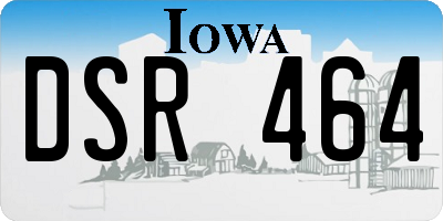 IA license plate DSR464