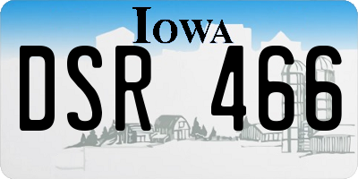 IA license plate DSR466