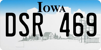 IA license plate DSR469