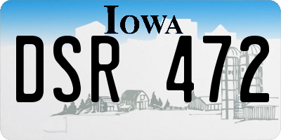 IA license plate DSR472