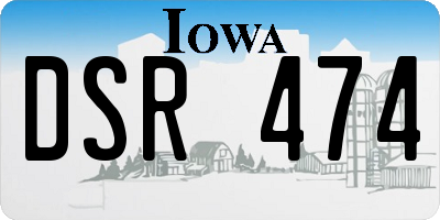 IA license plate DSR474
