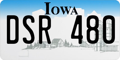 IA license plate DSR480