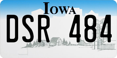IA license plate DSR484