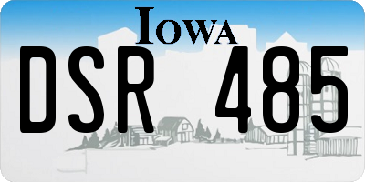 IA license plate DSR485
