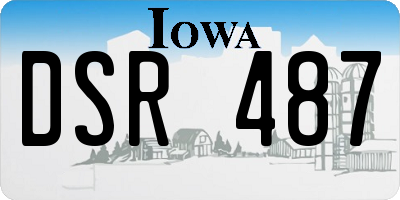 IA license plate DSR487