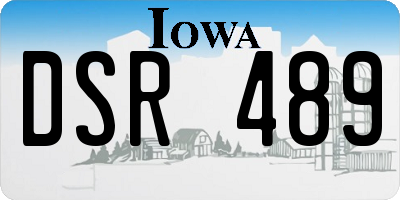 IA license plate DSR489
