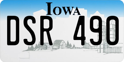 IA license plate DSR490