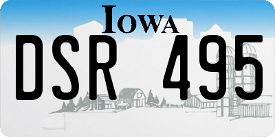 IA license plate DSR495