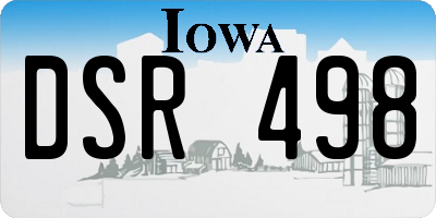 IA license plate DSR498