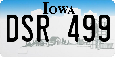 IA license plate DSR499