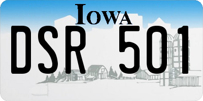 IA license plate DSR501