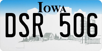 IA license plate DSR506