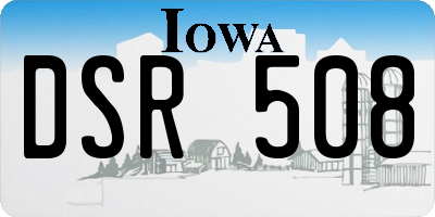 IA license plate DSR508