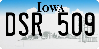 IA license plate DSR509
