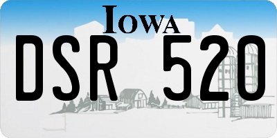 IA license plate DSR520