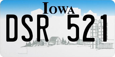 IA license plate DSR521