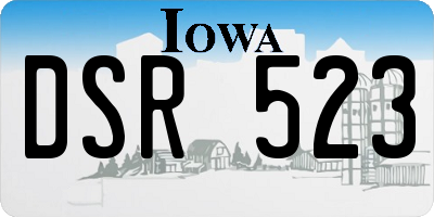 IA license plate DSR523