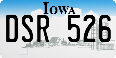 IA license plate DSR526