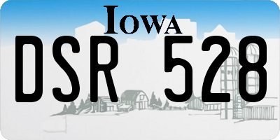 IA license plate DSR528