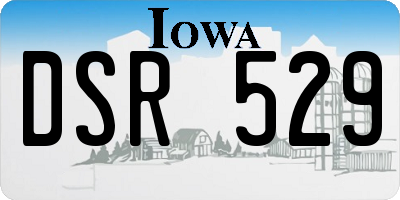 IA license plate DSR529