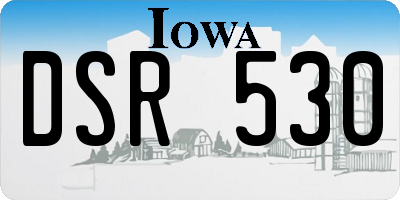 IA license plate DSR530