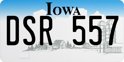 IA license plate DSR557
