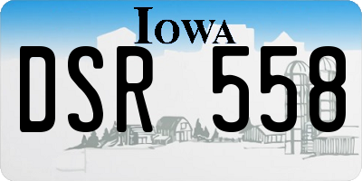 IA license plate DSR558