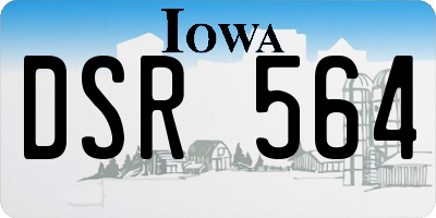 IA license plate DSR564