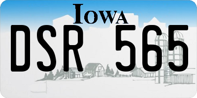 IA license plate DSR565