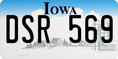 IA license plate DSR569