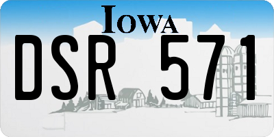 IA license plate DSR571