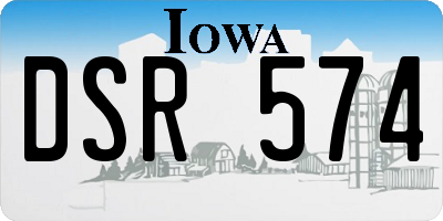 IA license plate DSR574