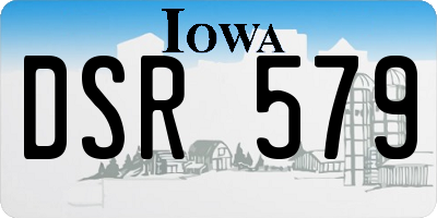 IA license plate DSR579