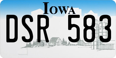IA license plate DSR583