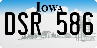 IA license plate DSR586