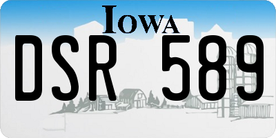 IA license plate DSR589