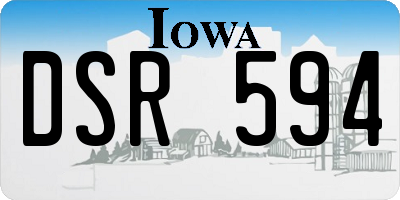 IA license plate DSR594