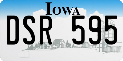 IA license plate DSR595