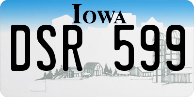 IA license plate DSR599