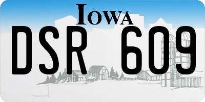 IA license plate DSR609